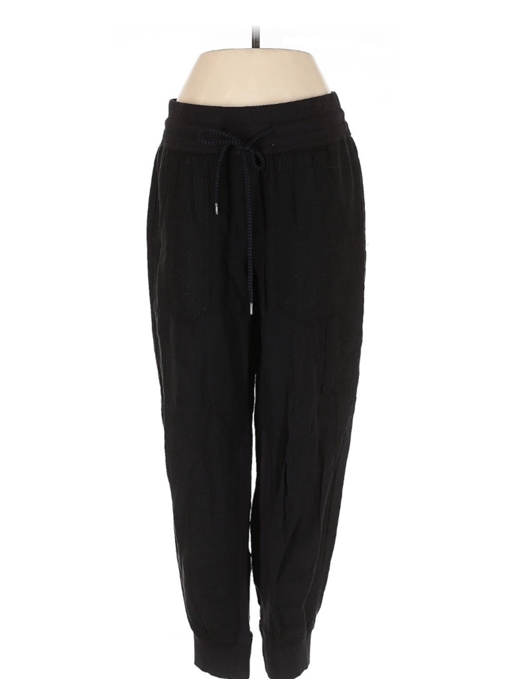 Anthropologie Black Drawstring Relaxed Jogger Pants